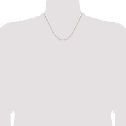 18 Inch 14K White Gold .85mm D/C Cable Chain Necklace