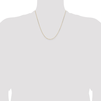 2 Inch 14K White Gold .85mm D/C Cable Chain Necklace