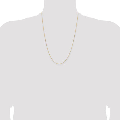 24 Inch 14K White Gold .85mm D/C Cable Chain Necklace