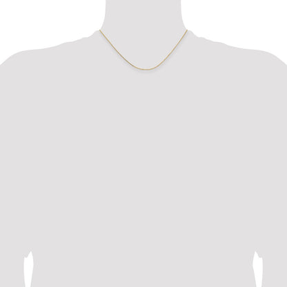 16 Inch 14K Yellow Gold 1.05mm D/C Cable Chain Necklace
