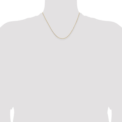 18 Inch 14K Yellow Gold 1.05mm D/C Cable Chain Necklace