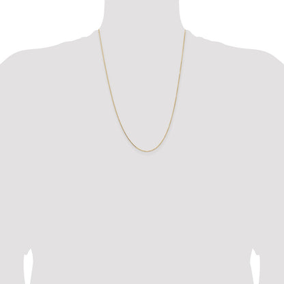 24 Inch 14K Yellow Gold 1.05mm D/C Cable Chain Necklace