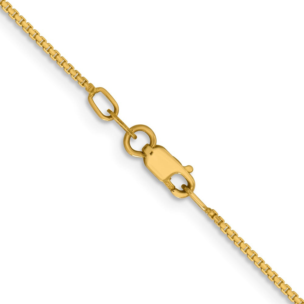 24 Inch 14K Yellow Gold 1.10mm Concave Box Chain Necklace