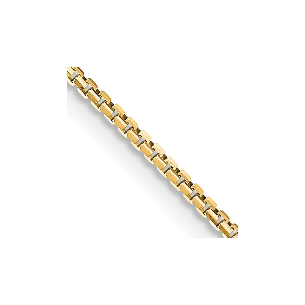 24 Inch 14K Yellow Gold 1.10mm Concave Box Chain Necklace