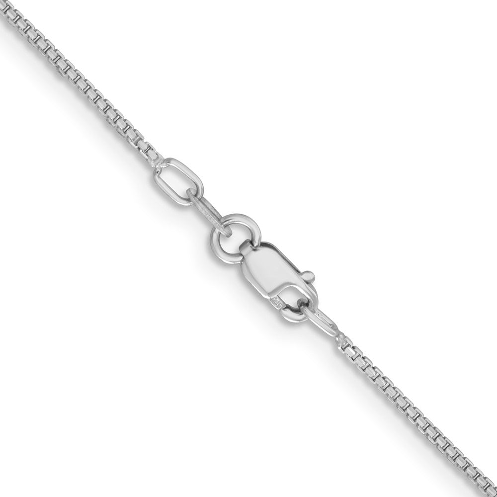 16 Inch 14K White Gold 1.10mm Concave Box Chain Necklace