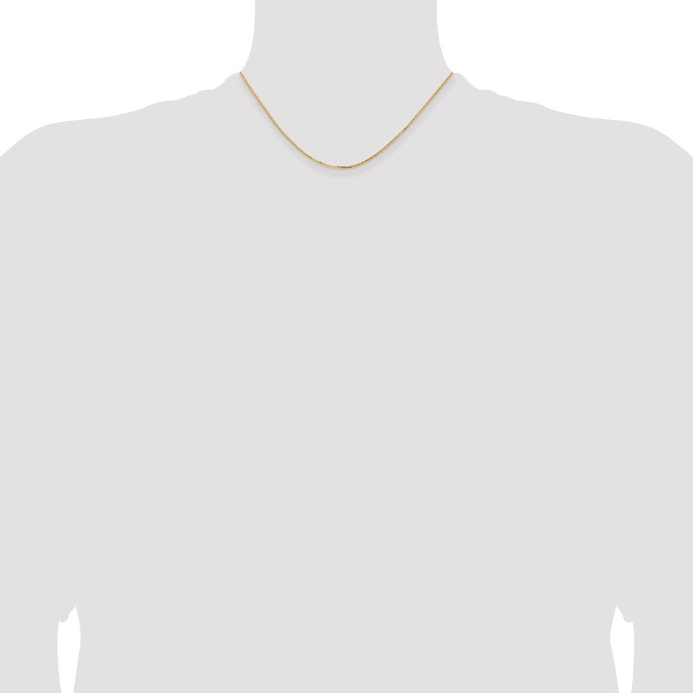 16 Inch 14K Yellow Gold 1.2mm Concave Box Chain Necklace