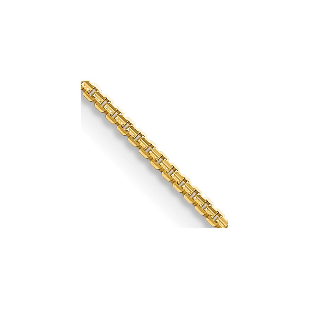 24 Inch 14K Yellow Gold 1.3mm Concave Box Chain Necklace