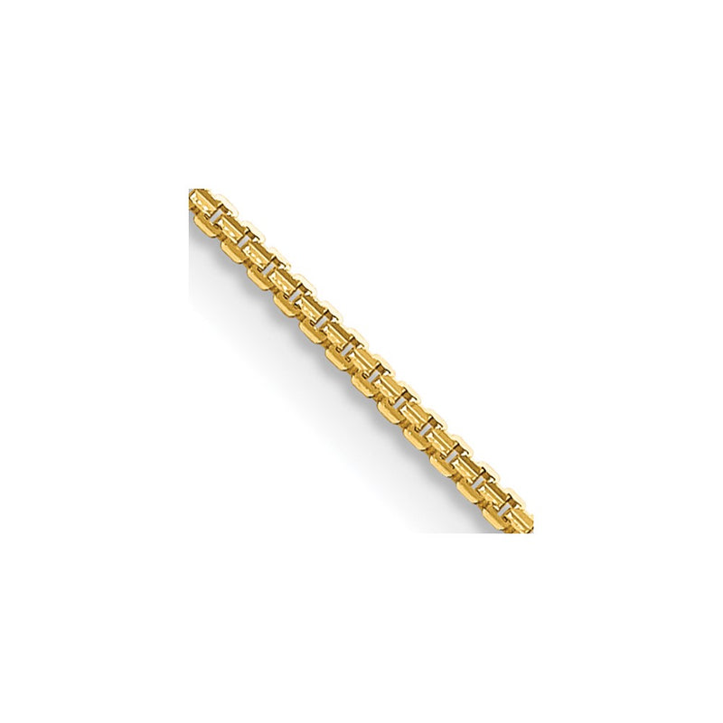 24 Inch 14K Yellow Gold 1.3mm Concave Box Chain Necklace