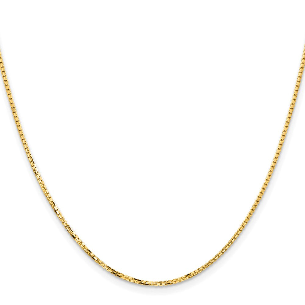 16 Inch 14K Yellow Gold 1.45mm Concave Box Chain Necklace