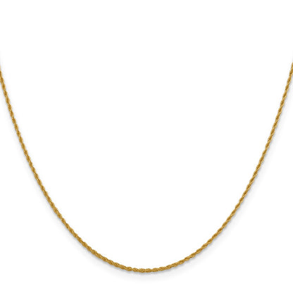 20 Inch 14K 1.3mm Loose Rope Chain Necklace