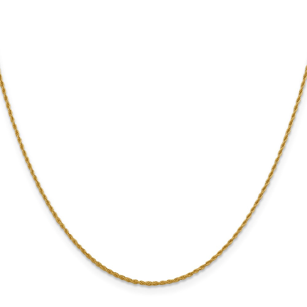 18 Inch 14K 1.3mm Loose Rope Chain Necklace