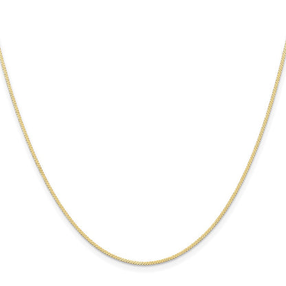 16 Inch 14K Yellow Gold 0.8mm Serpentine Chain Necklace