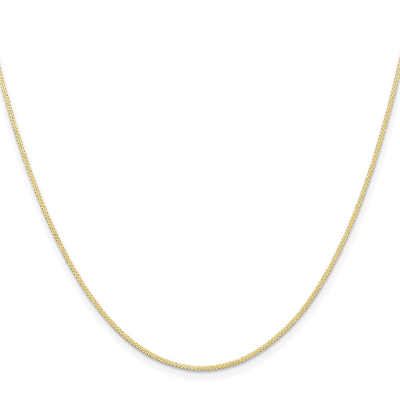 16 Inch 14K Yellow Gold 0.8mm Serpentine Chain Necklace