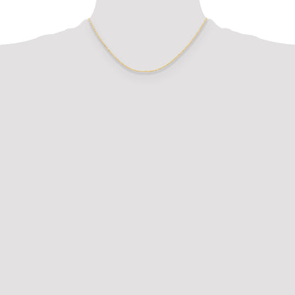 16 Inch 14K Yellow Gold 0.8mm Serpentine Chain Necklace