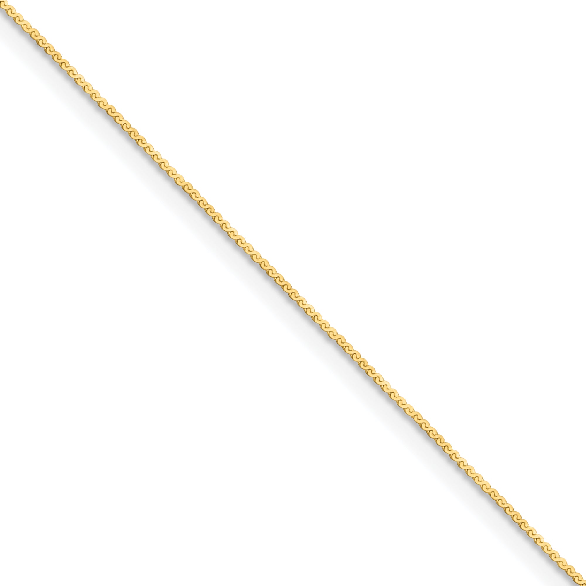 18 Inch 14K Yellow Gold 0.8mm Serpentine Chain Necklace