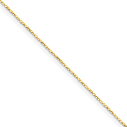 16 Inch 14K Yellow Gold 0.8mm Serpentine Chain Necklace