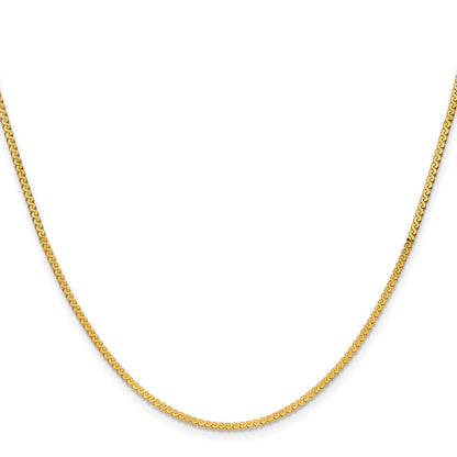 16 Inch 14K Yellow Gold 1.55mm Serpentine Chain Necklace