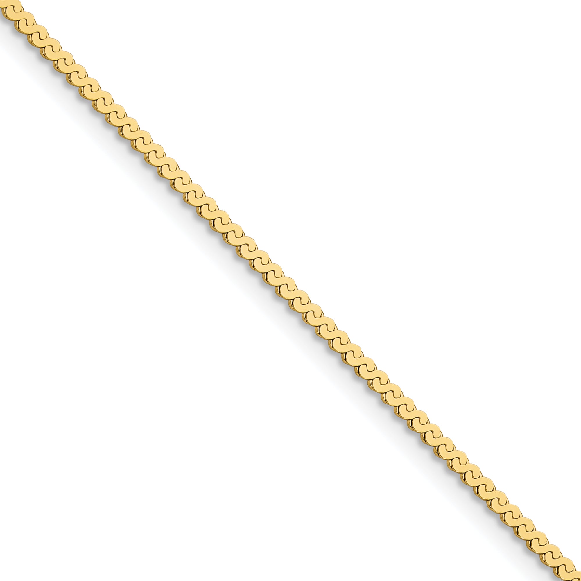 14K Yellow Gold 1.55mm Serpentine Chain