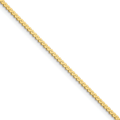 14K Yellow Gold 1.55mm Serpentine Chain