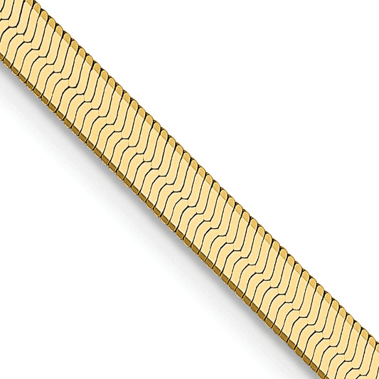 14K Yellow Gold 3mm Silky Herringbone Chain
