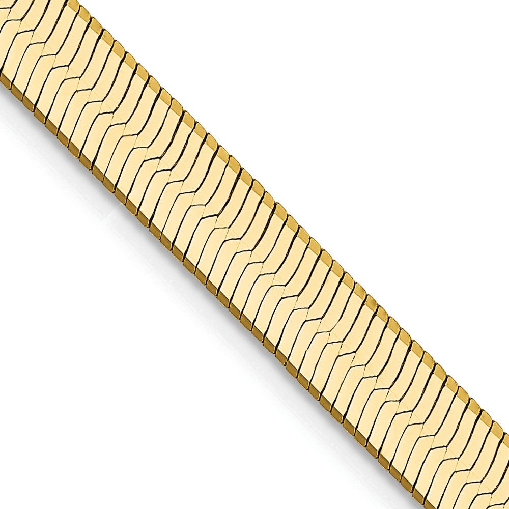24 Inch 14K Yellow Gold 5mm Silky Herringbone Chain Necklace