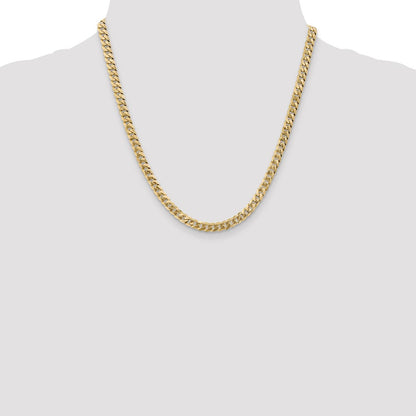 2 Inch 14K White Gold 5.75mm Flat Beveled Curb Chain Necklace