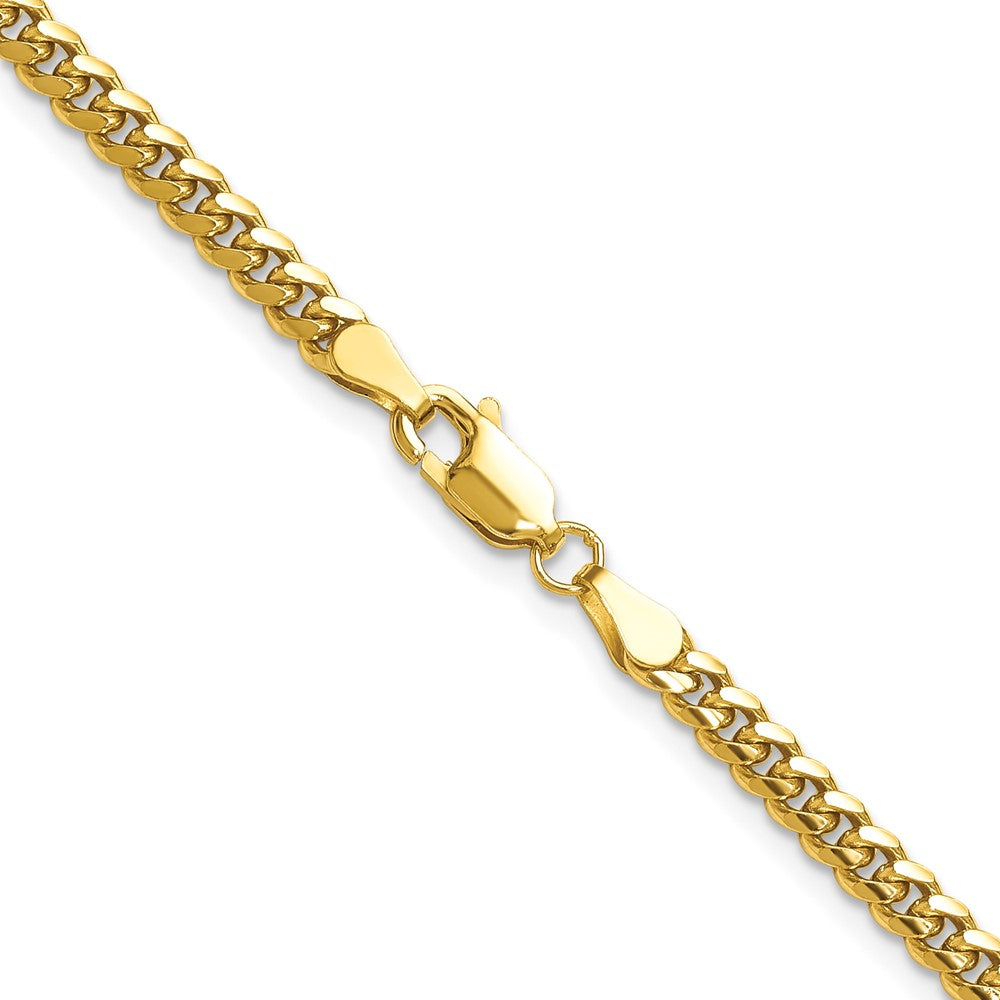 24 Inch 14K Yellow Gold 3.5mm Solid Miami Cuban Chain Necklace