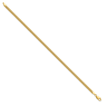 8 Inch 14K Yellow Gold 3.5mm Solid Miami Cuban Chain Bracelet