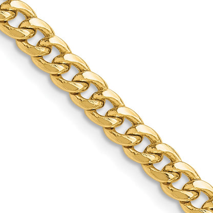 2 Inch 14K Yellow Gold 4.25mm Solid Miami Cuban Chain Necklace