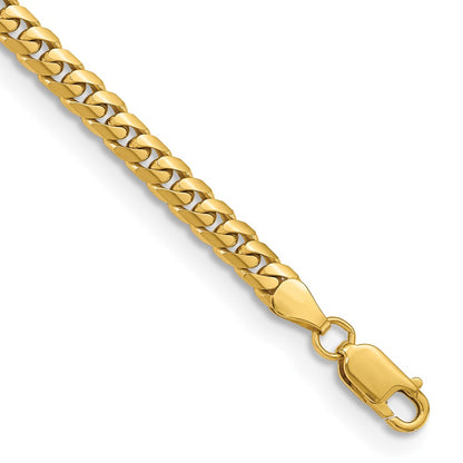 7 Inch 14K Yellow Gold 5mm Solid Miami Cuban Chain Bracelet