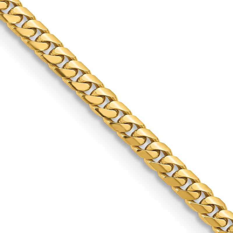 18 Inch 14K Yellow Gold 5mm Solid Miami Cuban Chain Necklace