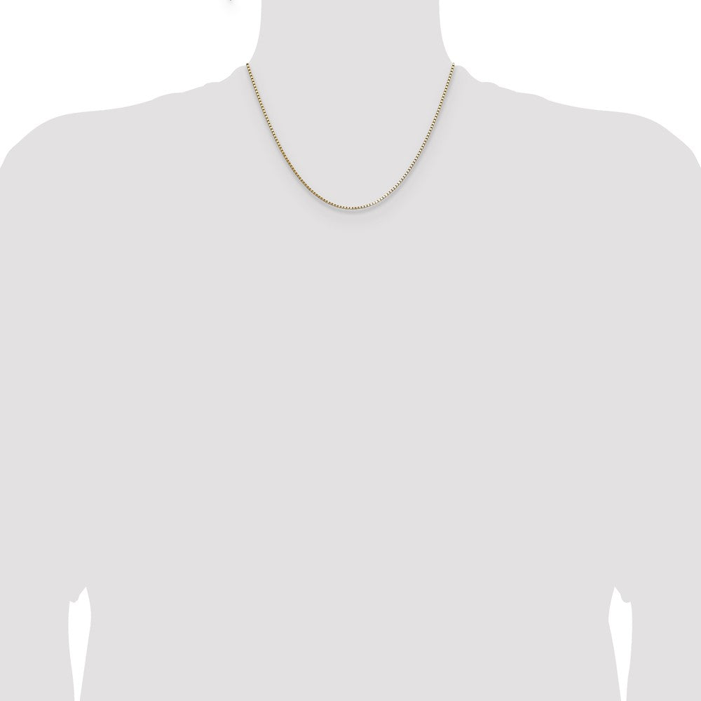 18 Inch 14K Yellow Gold 1.10mm Box Chain Necklace