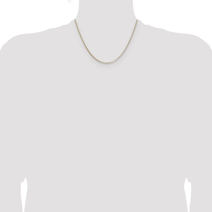 18 Inch 14K Yellow Gold 1.10mm Box Chain Necklace