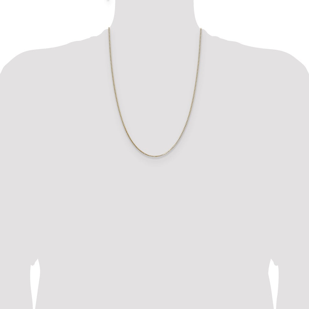 24 Inch 14K Yellow Gold 1.10mm Box Chain Necklace