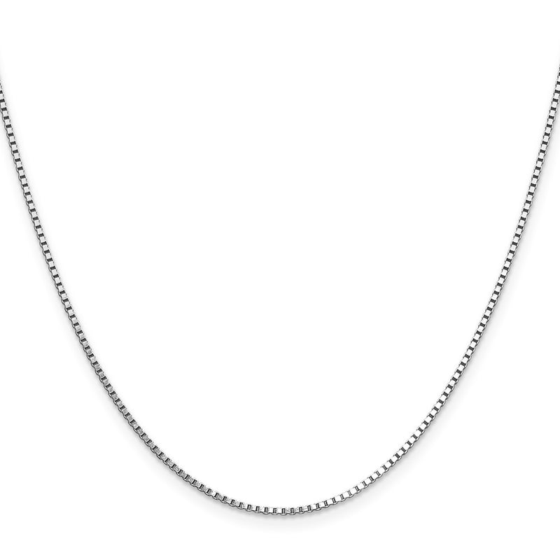22 Inch 14K White Gold 1.10mm Box Chain Necklace