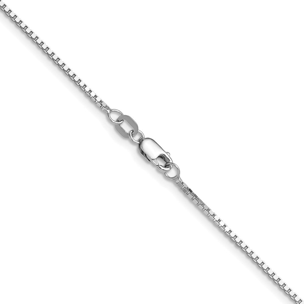 2 Inch 14K White Gold 1.10mm Box Chain Necklace