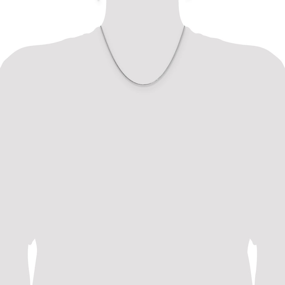 18 Inch 14K White Gold 1.10mm Box Chain Necklace