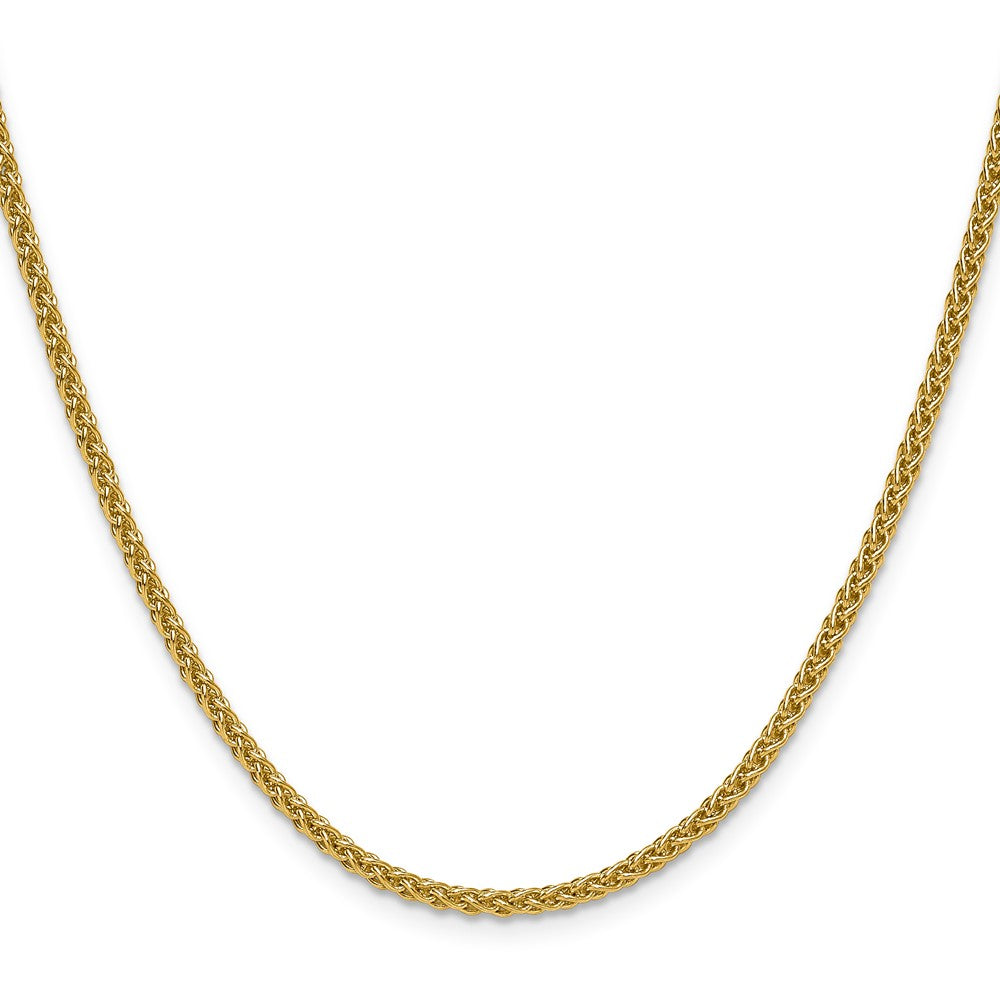 22 Inch 14K Yellow Gold 2.8mm Spiga Chain Necklace