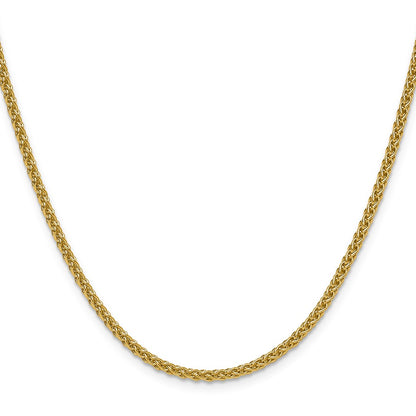 2 Inch 14K Yellow Gold 2.8mm Spiga Chain Necklace