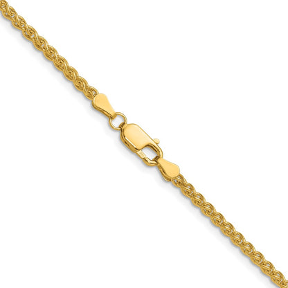 3 Inch 14K Yellow Gold 2.8mm Spiga Chain Necklace