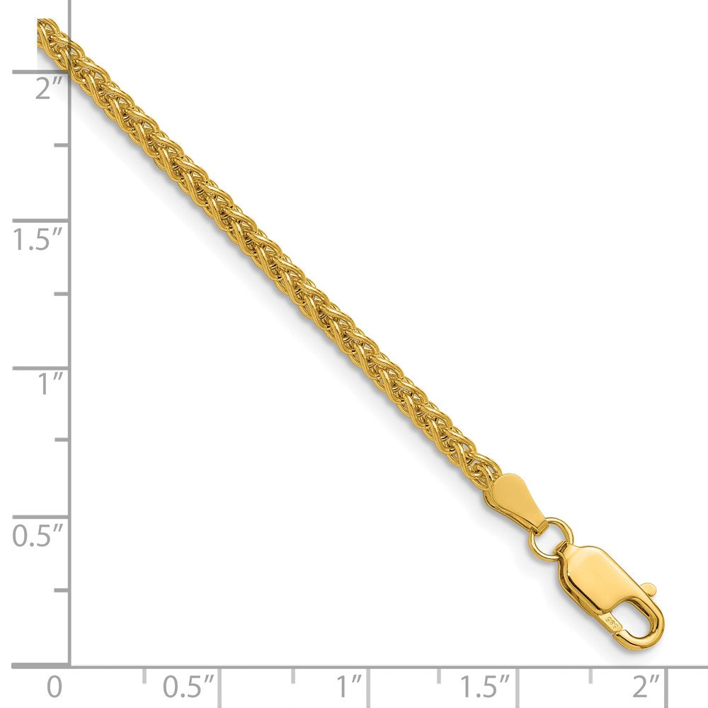 3 Inch 14K Yellow Gold 2.8mm Spiga Chain Necklace
