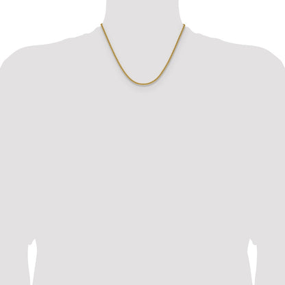 18 Inch 14K Yellow Gold 2.8mm Spiga Chain Necklace