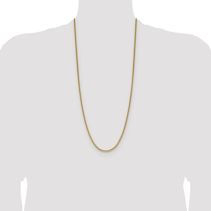 3 Inch 14K Yellow Gold 2.8mm Spiga Chain Necklace