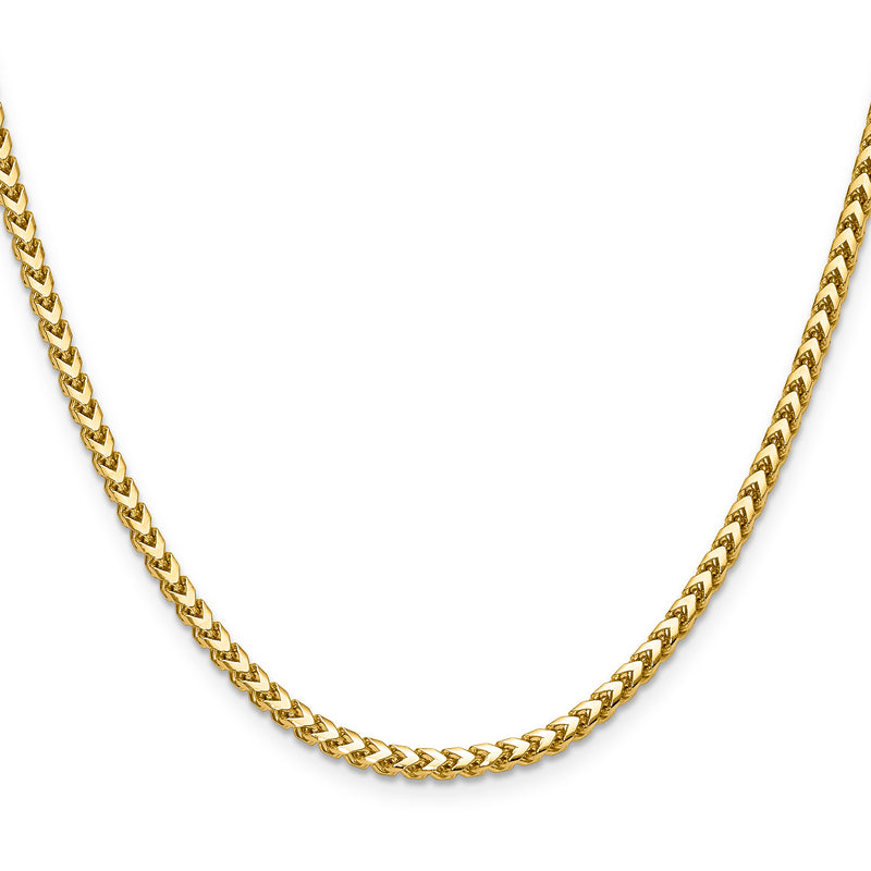 2 Inch 14K Yellow Gold 3.05mm Franco Chain Necklace