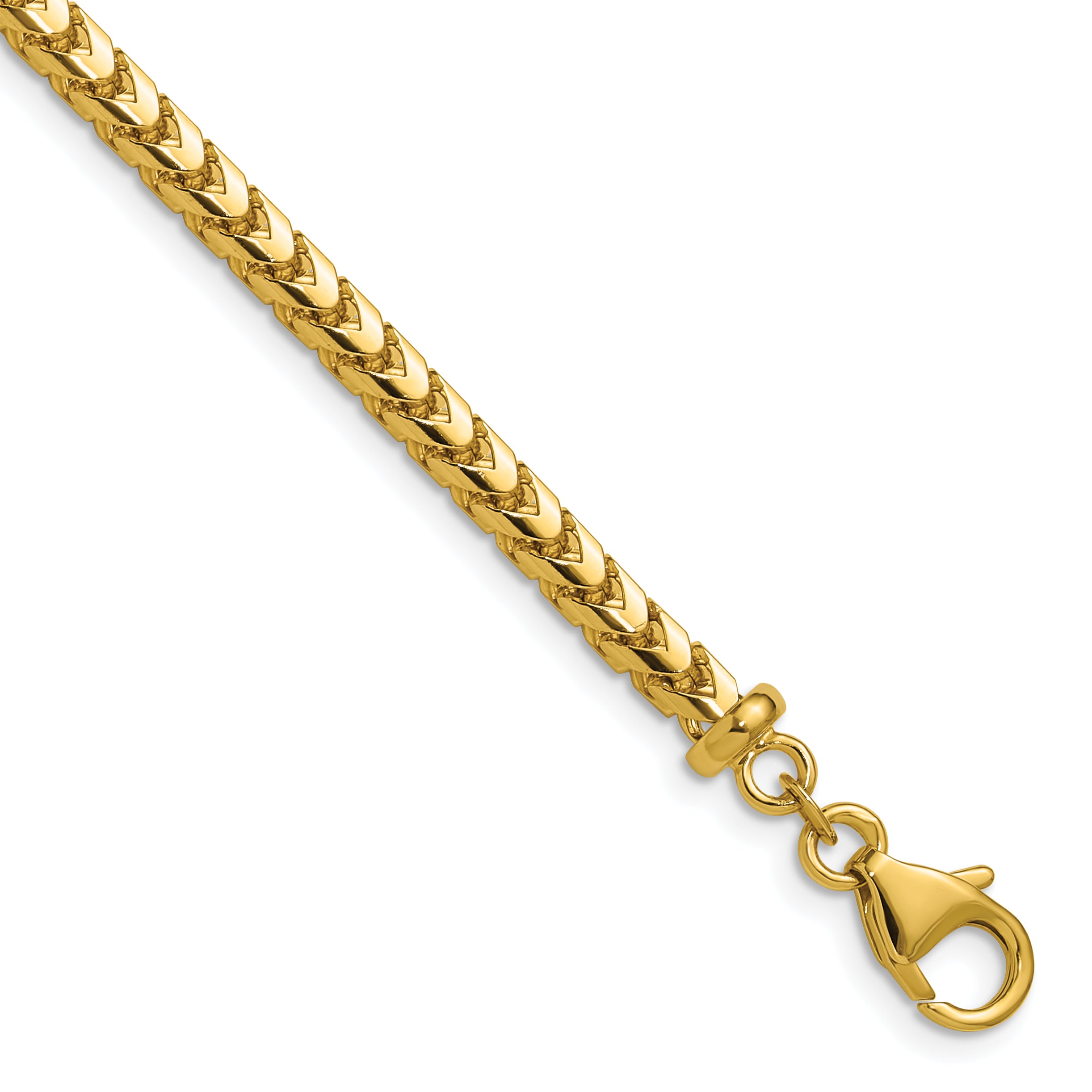 18 Inch 14K Yellow Gold 3.7mm Franco Chain Necklace