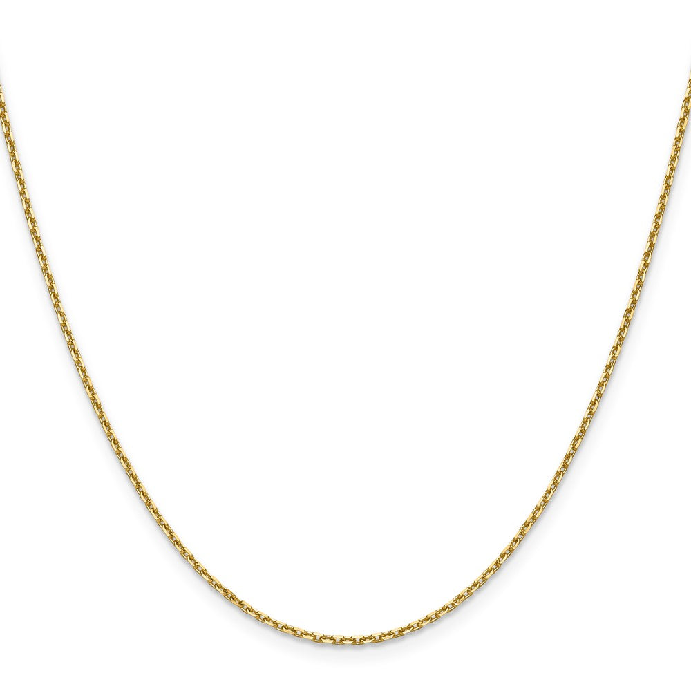 24 Inch 14K Yellow Gold 1.5mm D/C Square Cable Chain Necklace