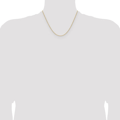 18 Inch 14K Yellow Gold 1.5mm D/C Square Cable Chain Necklace