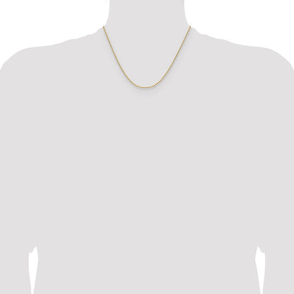 18 Inch 14K Yellow Gold 1.65mm D/C Square Cable Chain Necklace