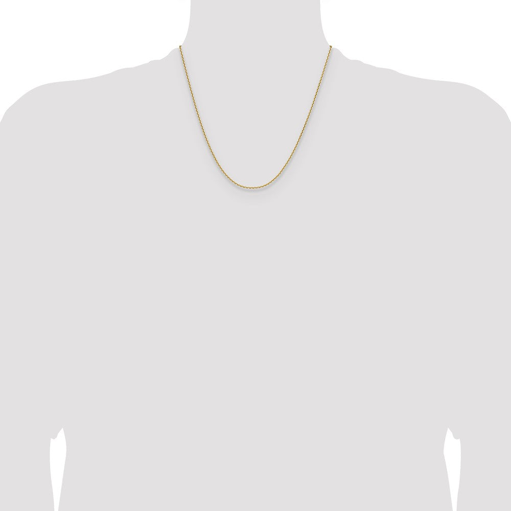 2 Inch 14K Yellow Gold 1.65mm D/C Square Cable Chain Necklace