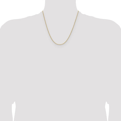 2 Inch 14K Yellow Gold 1.65mm D/C Square Cable Chain Necklace